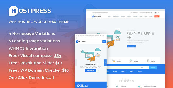 HostingPress Preview Wordpress Theme - Rating, Reviews, Preview, Demo & Download