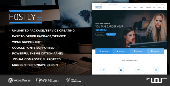 Hostly Preview Wordpress Theme - Rating, Reviews, Preview, Demo & Download