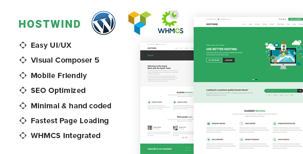 HostWind Preview Wordpress Theme - Rating, Reviews, Preview, Demo & Download
