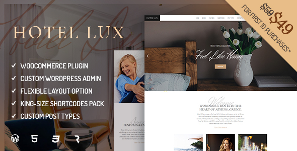 Hotel Lux Preview Wordpress Theme - Rating, Reviews, Preview, Demo & Download