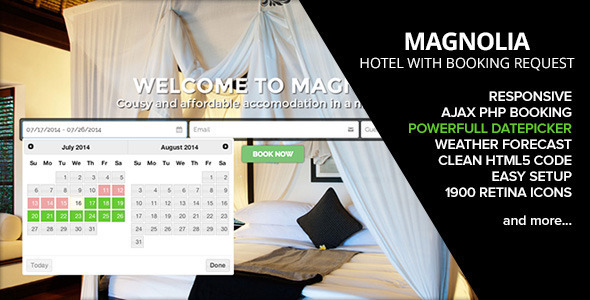 HOTEL MAGNOLIA Preview Wordpress Theme - Rating, Reviews, Preview, Demo & Download