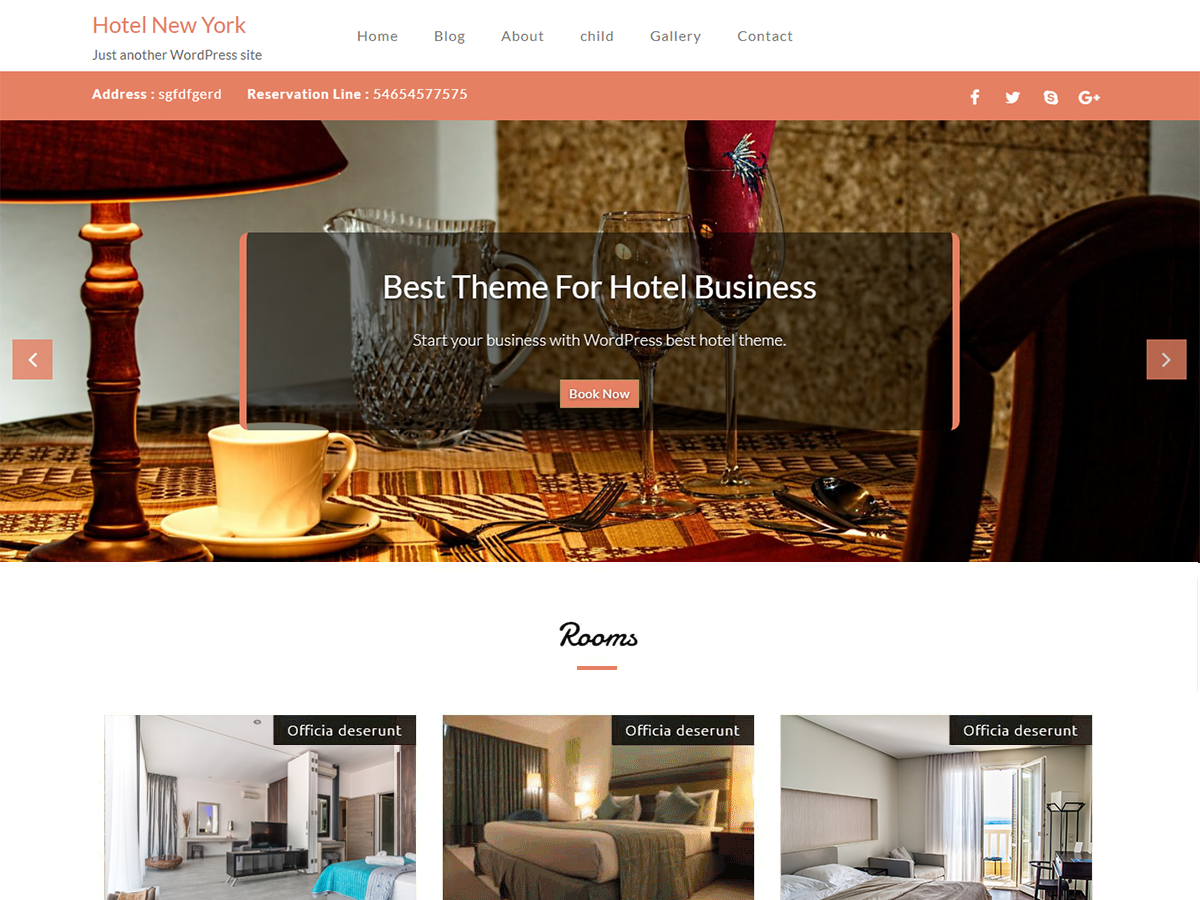 Hotel New Preview Wordpress Theme - Rating, Reviews, Preview, Demo & Download
