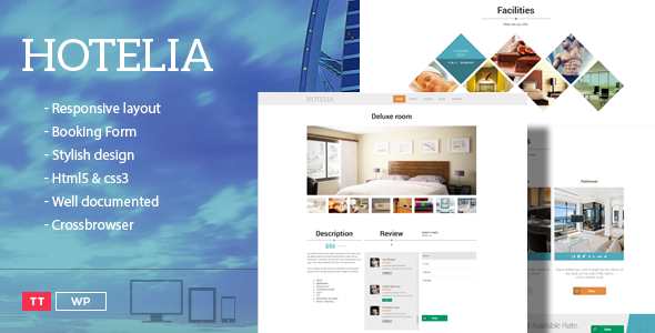 Hotelia Preview Wordpress Theme - Rating, Reviews, Preview, Demo & Download
