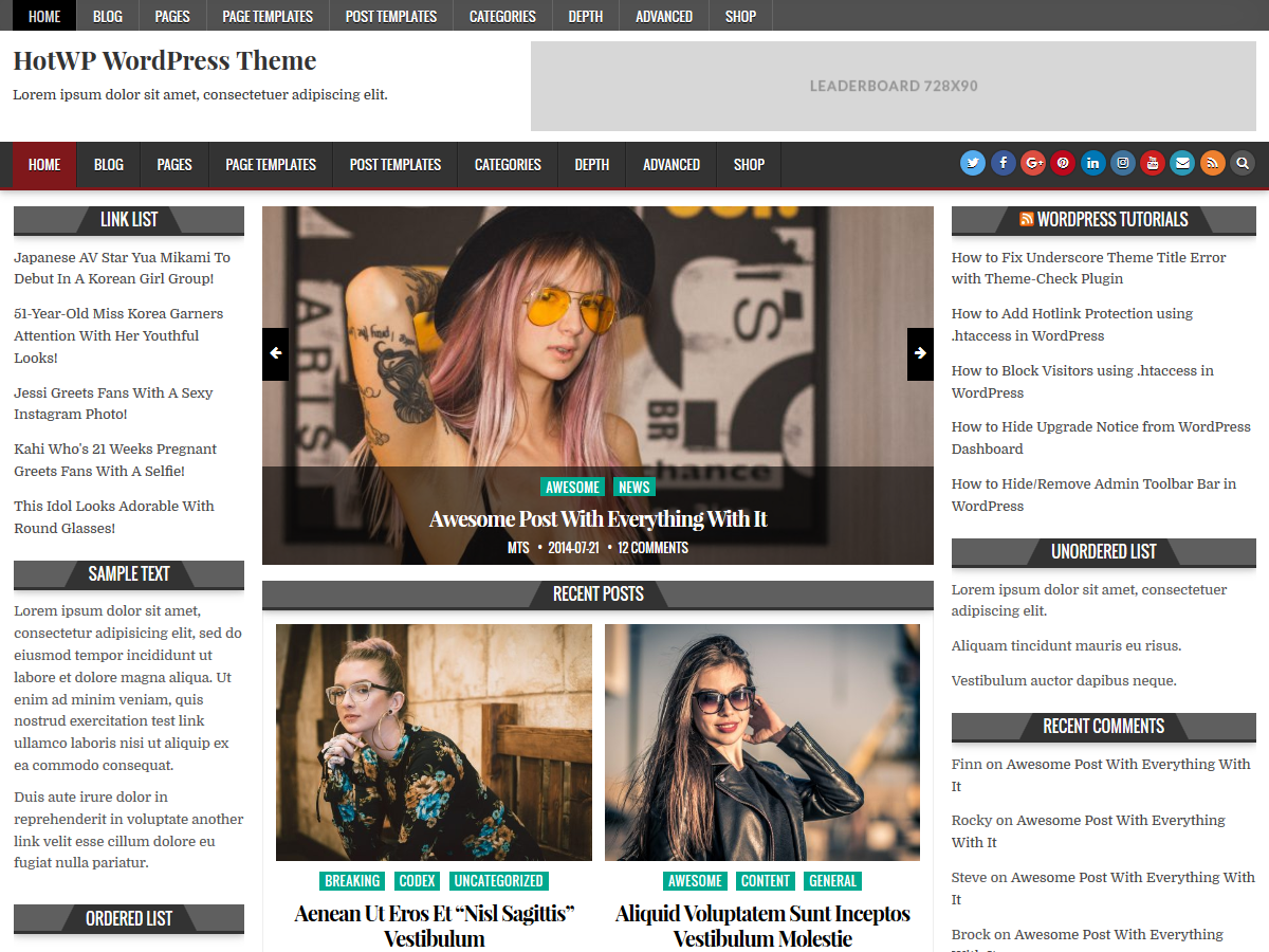 HotWP Preview Wordpress Theme - Rating, Reviews, Preview, Demo & Download