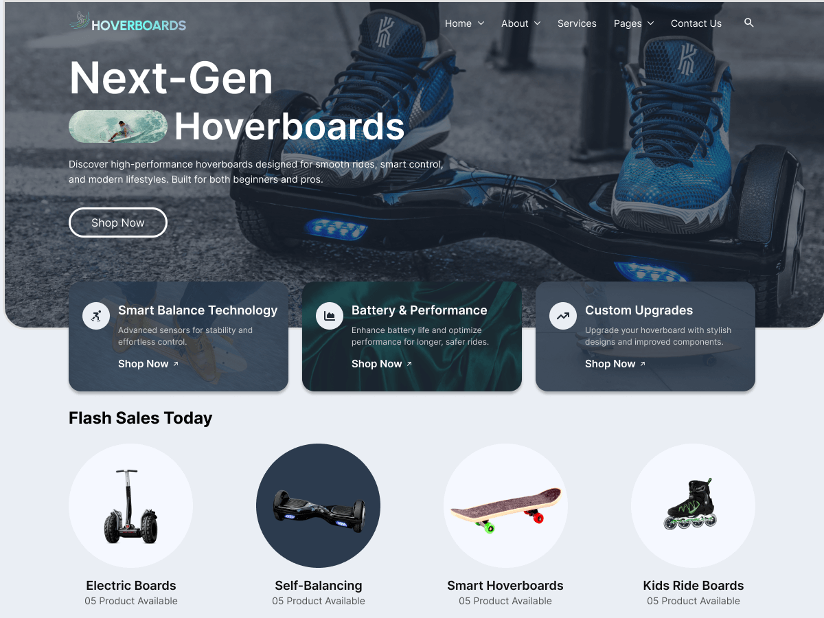 Hover Boards Preview Wordpress Theme - Rating, Reviews, Preview, Demo & Download
