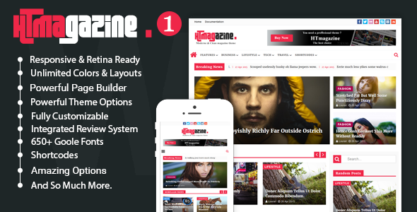 HTmagazine Preview Wordpress Theme - Rating, Reviews, Preview, Demo & Download