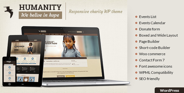 Humanity Preview Wordpress Theme - Rating, Reviews, Preview, Demo & Download