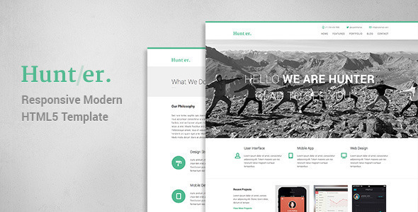 Hunter Preview Wordpress Theme - Rating, Reviews, Preview, Demo & Download