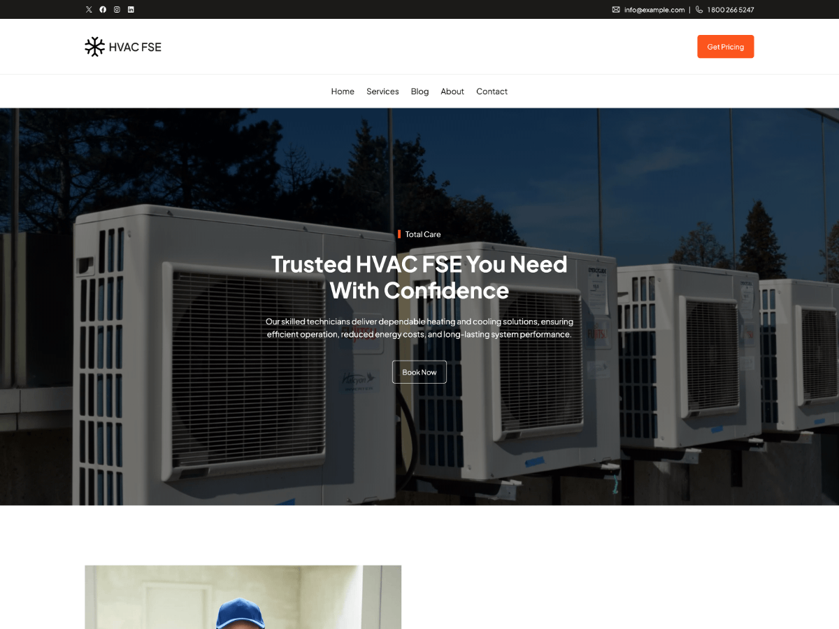 HVAC FSE Preview Wordpress Theme - Rating, Reviews, Preview, Demo & Download