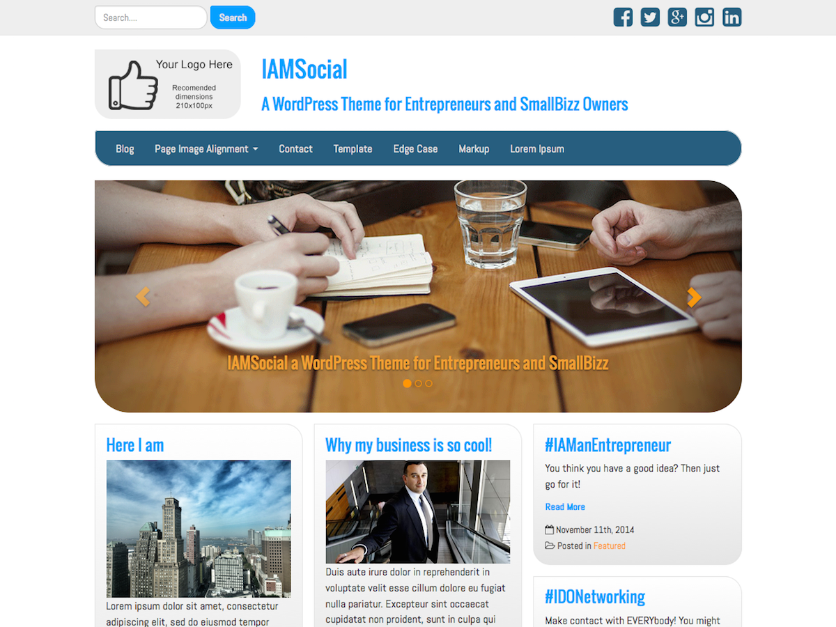 IAMSocial Preview Wordpress Theme - Rating, Reviews, Preview, Demo & Download