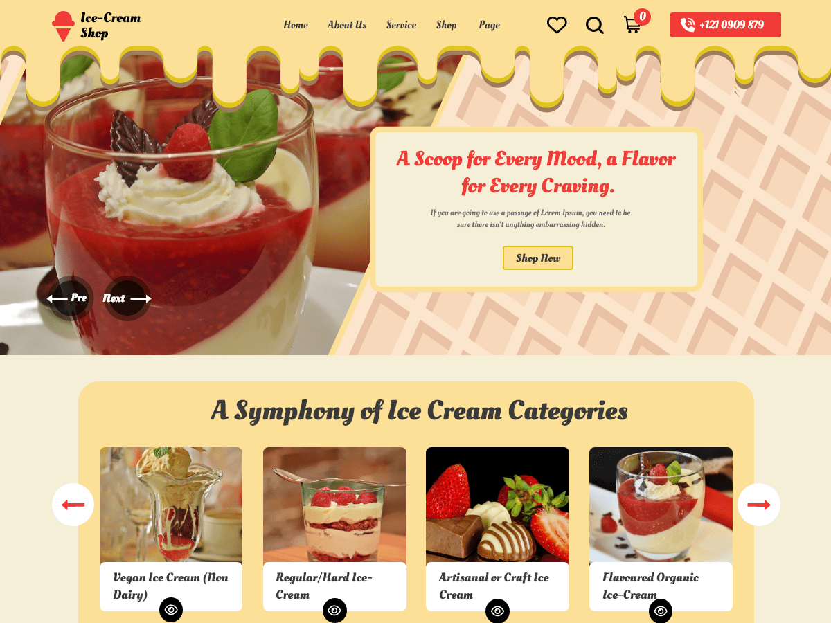 Ice Cream Preview Wordpress Theme - Rating, Reviews, Preview, Demo & Download