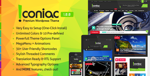 Iconiac Preview Wordpress Theme - Rating, Reviews, Preview, Demo & Download