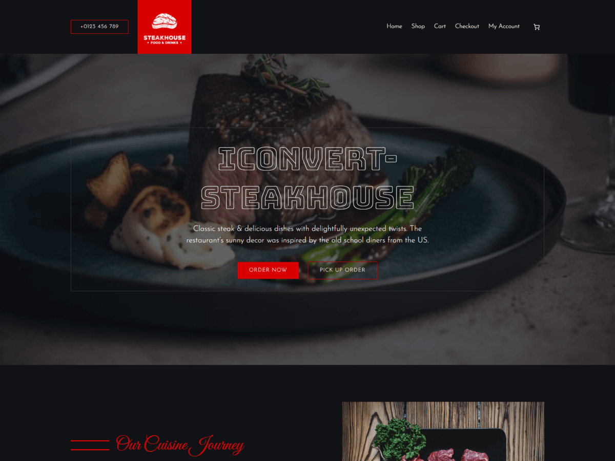 IConvert Steakhouse Preview Wordpress Theme - Rating, Reviews, Preview, Demo & Download