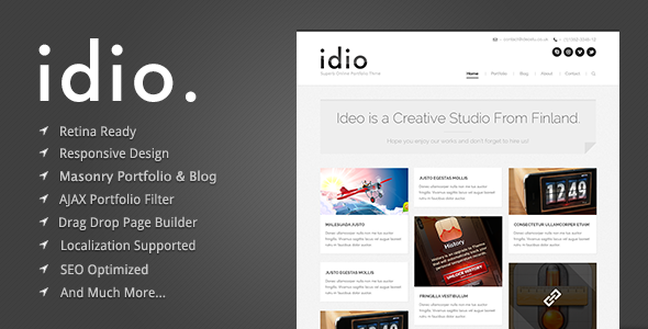 Idio Preview Wordpress Theme - Rating, Reviews, Preview, Demo & Download