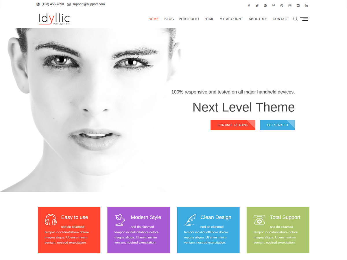 Idyllic Preview Wordpress Theme - Rating, Reviews, Preview, Demo & Download