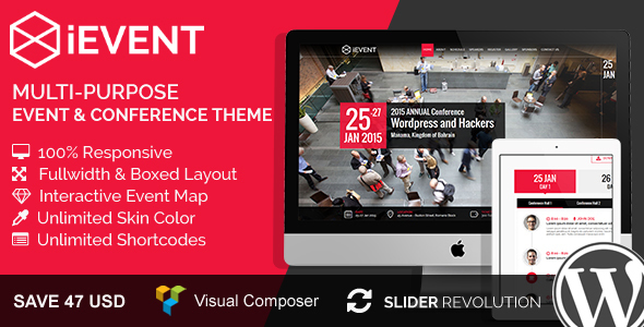 IEvent Preview Wordpress Theme - Rating, Reviews, Preview, Demo & Download