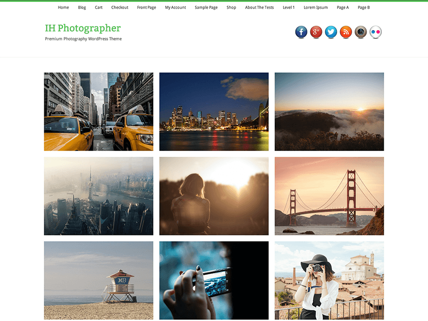 IH Photographer Preview Wordpress Theme - Rating, Reviews, Preview, Demo & Download