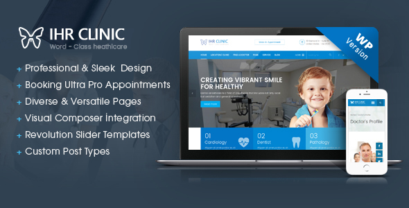IHR Clinic Preview Wordpress Theme - Rating, Reviews, Preview, Demo & Download