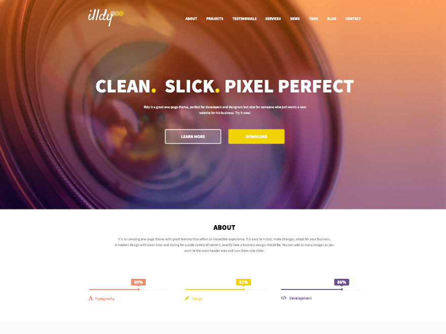 Illdy Preview Wordpress Theme - Rating, Reviews, Preview, Demo & Download