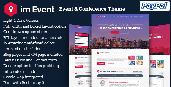 ImEvent Preview Wordpress Theme - Rating, Reviews, Preview, Demo & Download