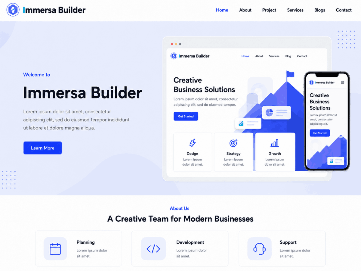 Immersa Builder Preview Wordpress Theme - Rating, Reviews, Preview, Demo & Download