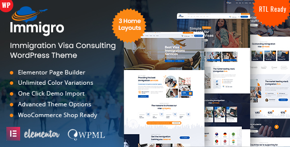Immigro Preview Wordpress Theme - Rating, Reviews, Preview, Demo & Download