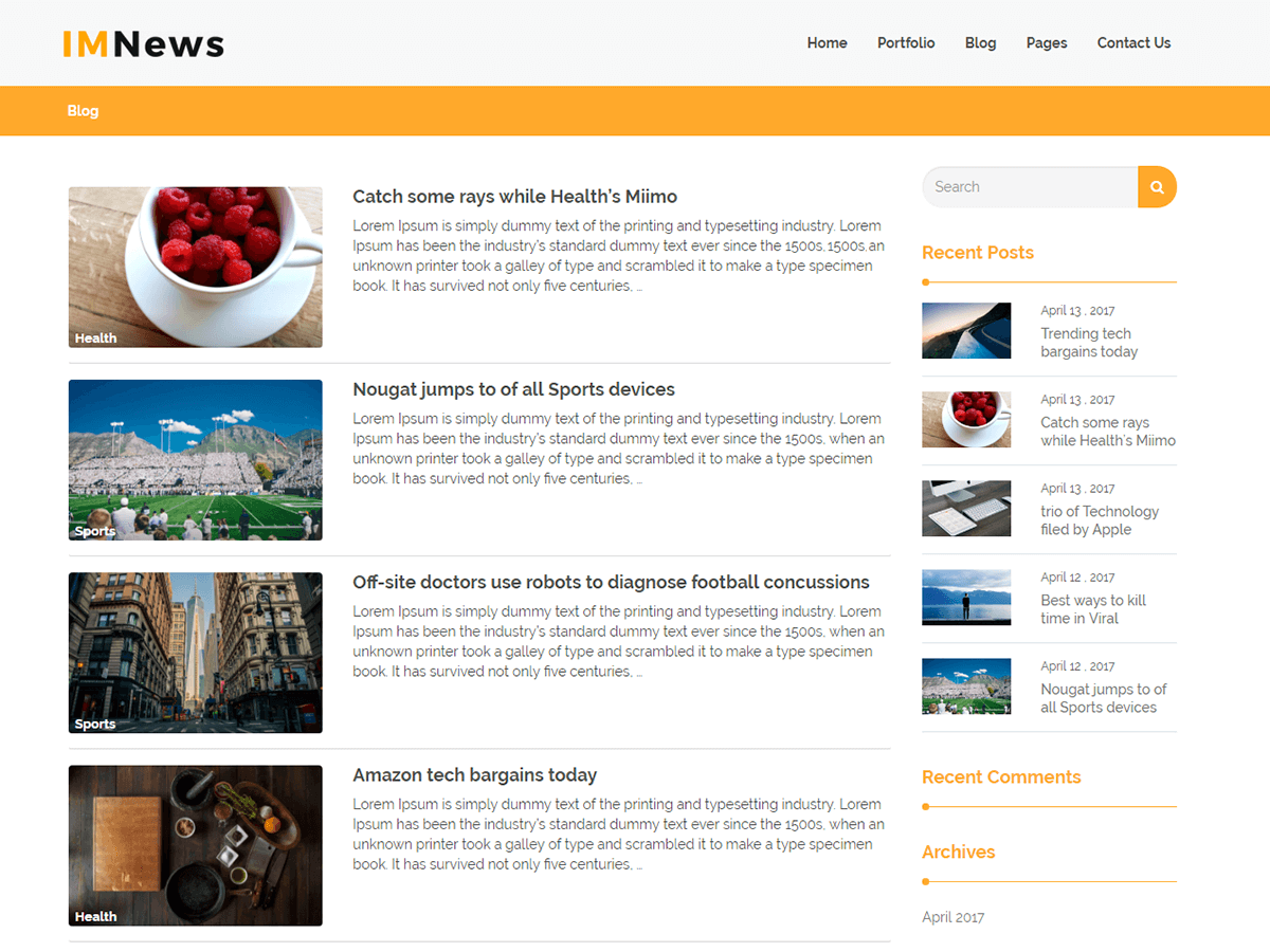 IMNews Preview Wordpress Theme - Rating, Reviews, Preview, Demo & Download