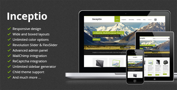 Inceptio Preview Wordpress Theme - Rating, Reviews, Preview, Demo & Download