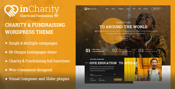 InCharity Preview Wordpress Theme - Rating, Reviews, Preview, Demo & Download