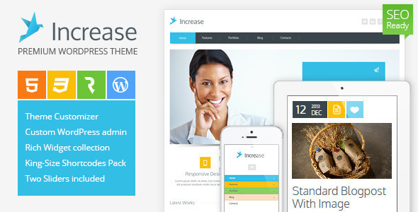 Increase Preview Wordpress Theme - Rating, Reviews, Preview, Demo & Download
