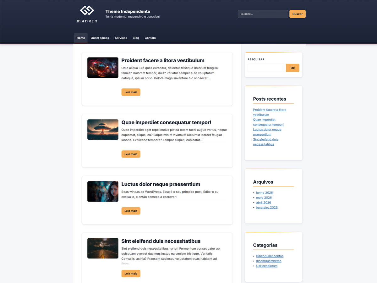 Independente Preview Wordpress Theme - Rating, Reviews, Preview, Demo & Download