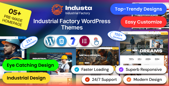 Industa Preview Wordpress Theme - Rating, Reviews, Preview, Demo & Download