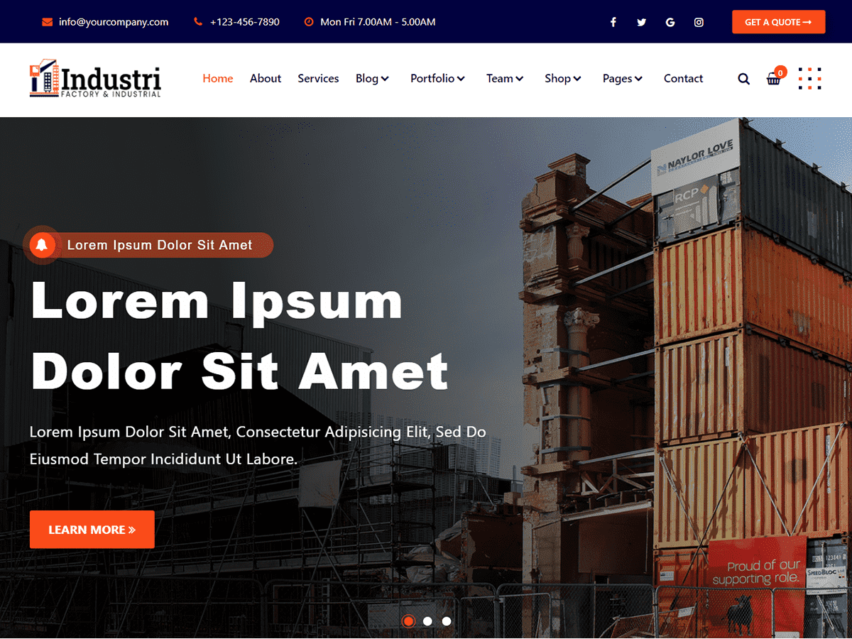 Industri Preview Wordpress Theme - Rating, Reviews, Preview, Demo & Download