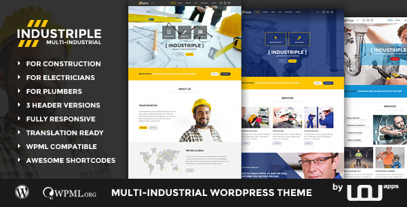Industriple Preview Wordpress Theme - Rating, Reviews, Preview, Demo & Download