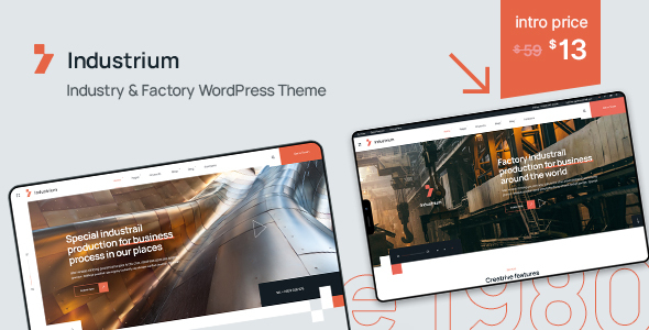 Industrium Preview Wordpress Theme - Rating, Reviews, Preview, Demo & Download