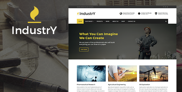 Industry Preview Wordpress Theme - Rating, Reviews, Preview, Demo & Download