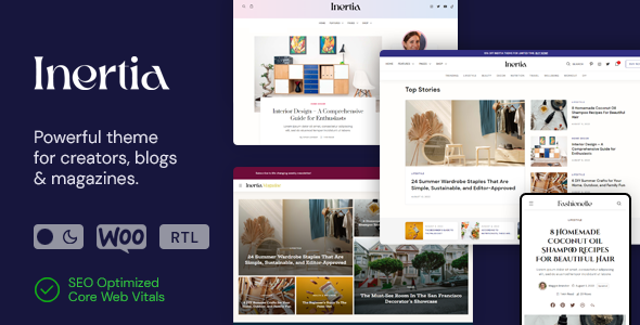 Inertia Preview Wordpress Theme - Rating, Reviews, Preview, Demo & Download
