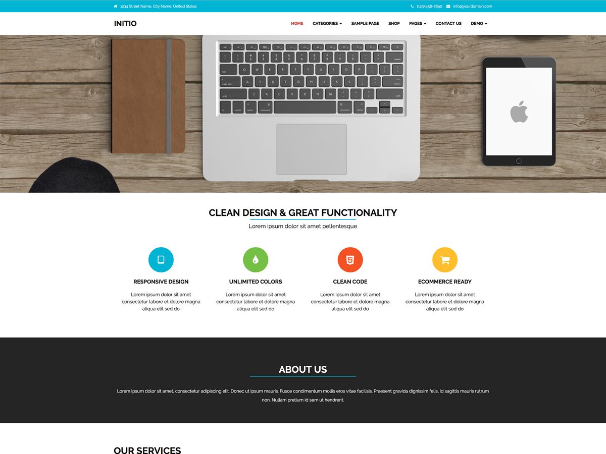 Initio Preview Wordpress Theme - Rating, Reviews, Preview, Demo & Download