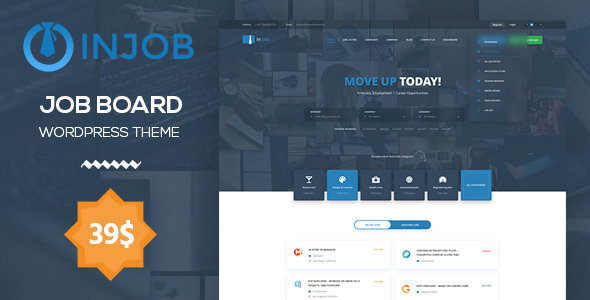 InJob Preview Wordpress Theme - Rating, Reviews, Preview, Demo & Download