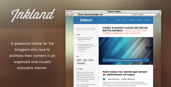 Inkland Preview Wordpress Theme - Rating, Reviews, Preview, Demo & Download