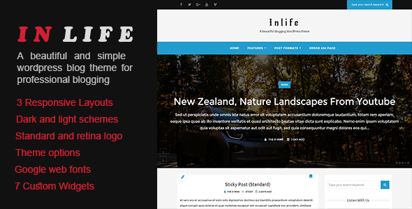 InLife Preview Wordpress Theme - Rating, Reviews, Preview, Demo & Download