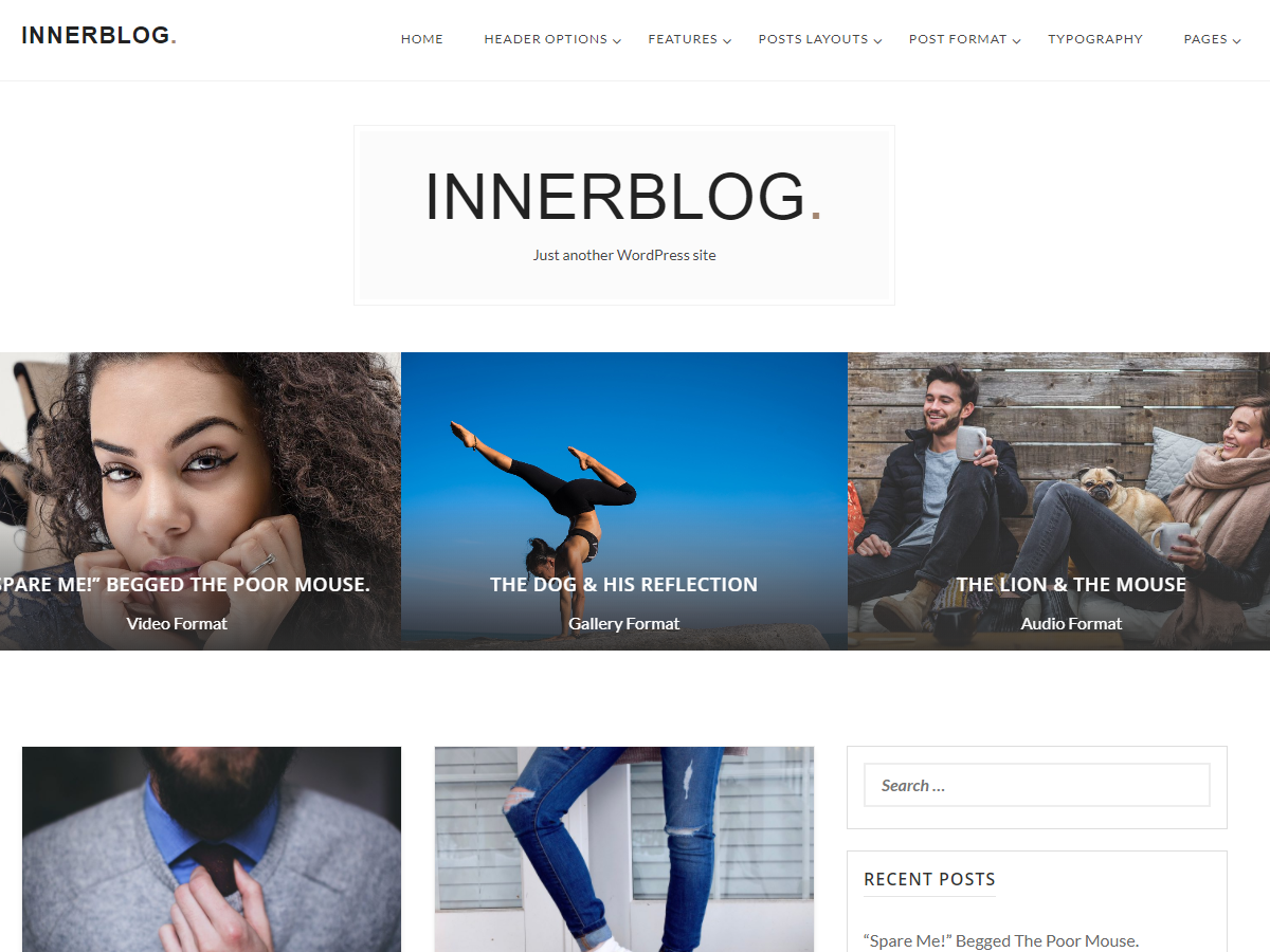 InnerBlog Preview Wordpress Theme - Rating, Reviews, Preview, Demo & Download