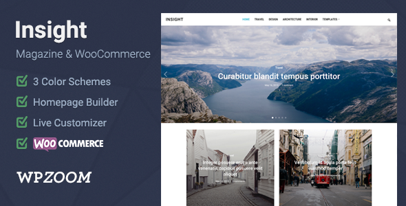 Insight Preview Wordpress Theme - Rating, Reviews, Preview, Demo & Download