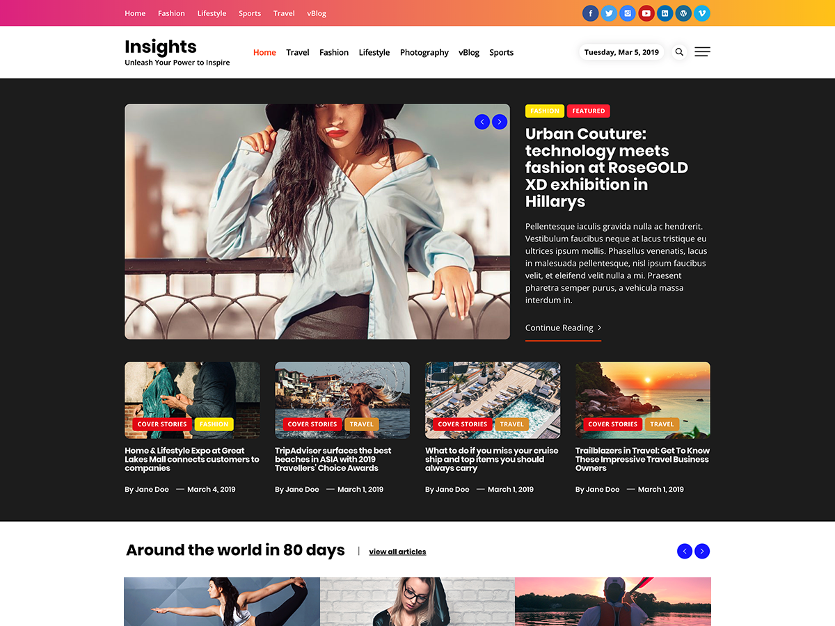 Insights Preview Wordpress Theme - Rating, Reviews, Preview, Demo & Download