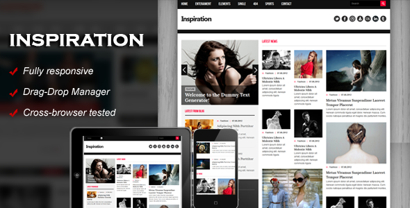 Inspiration Responsive Preview Wordpress Theme - Rating, Reviews, Preview, Demo & Download