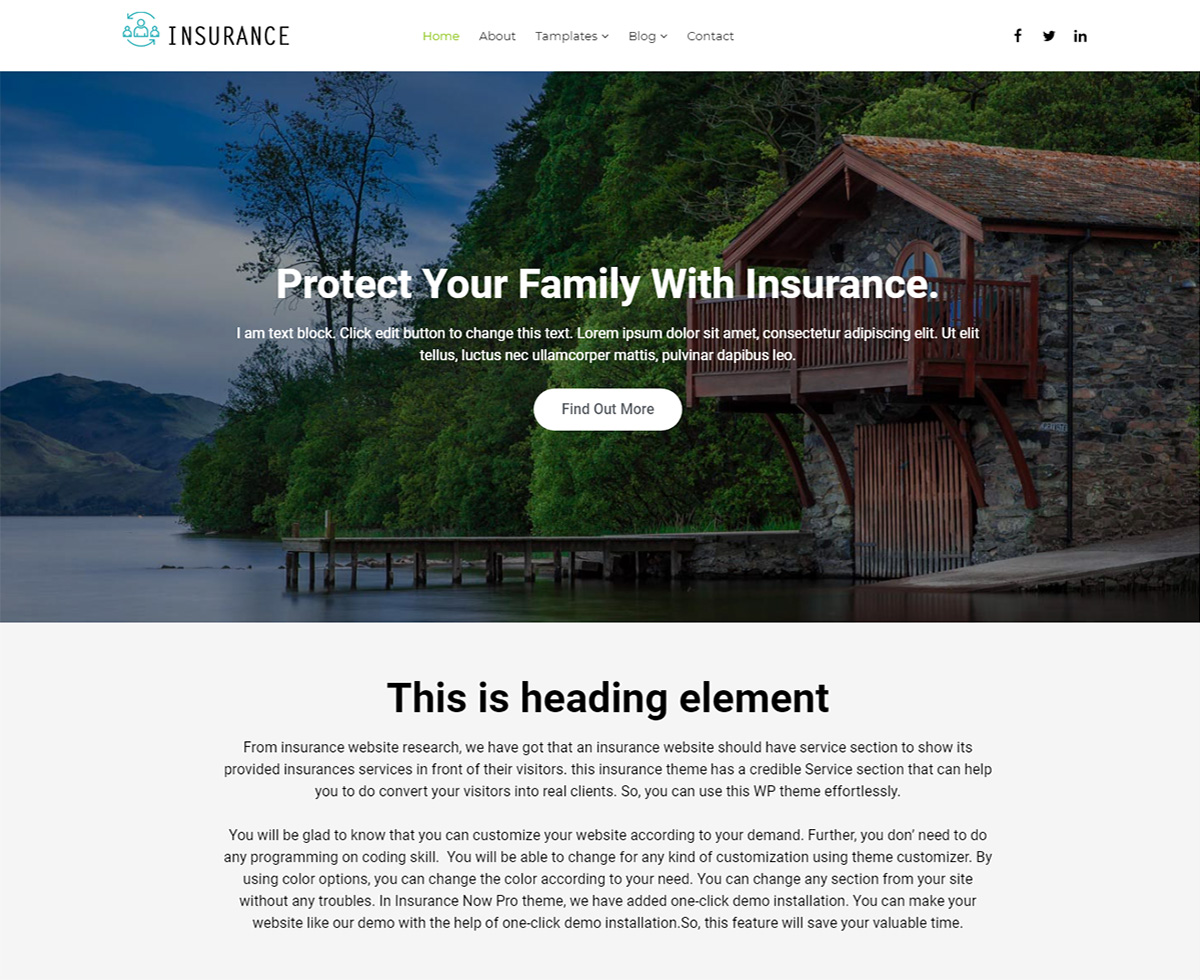 Insurance Now Preview Wordpress Theme - Rating, Reviews, Preview, Demo & Download