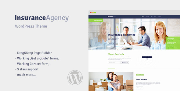 Insurance Preview Wordpress Theme - Rating, Reviews, Preview, Demo & Download