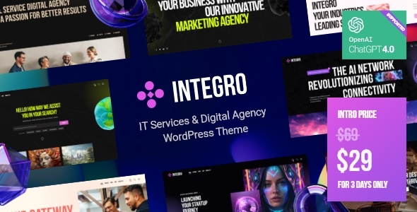 Integro Preview Wordpress Theme - Rating, Reviews, Preview, Demo & Download