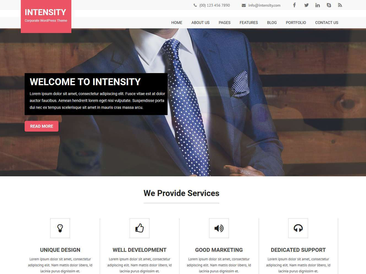 Intensity Lite Preview Wordpress Theme - Rating, Reviews, Preview, Demo & Download