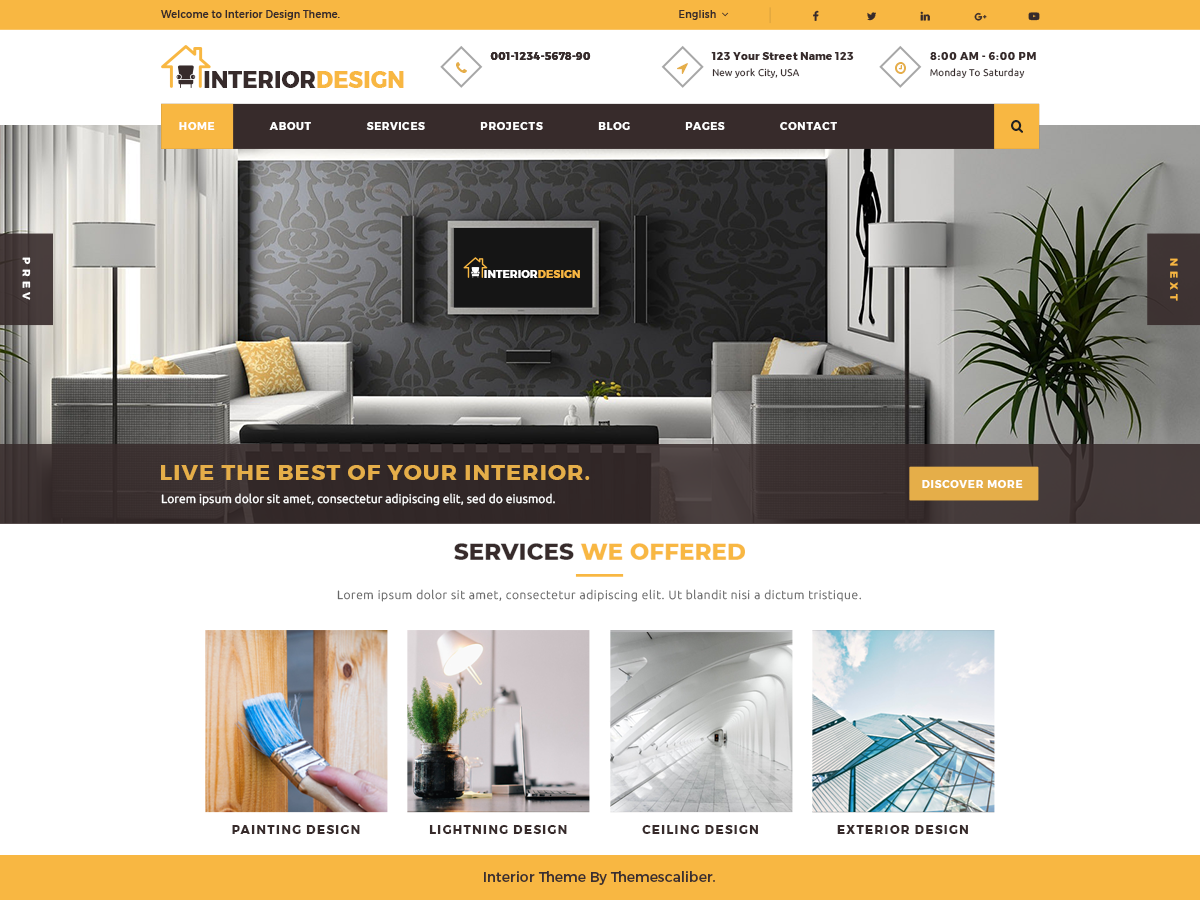 Interior Designs Preview Wordpress Theme - Rating, Reviews, Preview, Demo & Download
